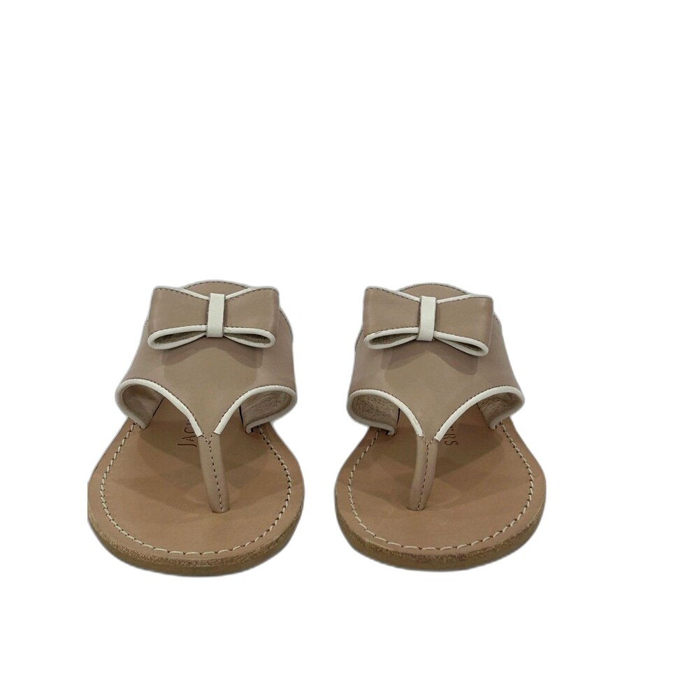 Jack Rogers Sandals Women’s Size 7.5 Color Pink White Giselle Bow Leather - Picture 2 of 10